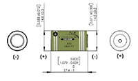 Tadiran 200 mAh Military Grade Lithium Metal Oxide Battery (TLM-1530M/S)