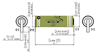 Tadiran 470 mAh Military Grade Lithium Metal Oxide Battery with PTC with Solder Tabs (TLM-1550M/Z2/T)