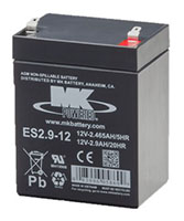 MK Powered 12V 2.9Ah Small Sealed VRLA AGM Battery (ES2.9-12)