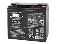 MK Powered 12V 22Ah Small Sealed VRLA AGM Battery (ES22-12)