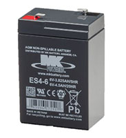 MK Powered 6V 4.5Ah Small Sealed VRLA AGM Battery (ES4-6)