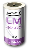 SAFT 3V C Spiral Lithium Manganese Dioxide Cell (LM26500)