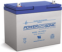 Power-Sonic PS Series 12V 55 Ah Sealed Rechargeable Lead Acid Battery (PS12550)