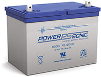 Power-Sonic PS Series 12V 75 Ah Sealed Rechargeable Lead Acid Battery (PS12750)