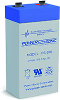 Power-Sonic PS Series 2V 6 Ah Sealed Rechargeable Lead Acid Battery (PS260)