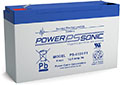 Power-Sonic PS Series 6V 12 Ah Sealed Rechargeable Lead Acid Battery (PS-6100)