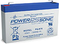 Power-Sonic PS Series 6V 7 Ah Sealed Rechargeable Lead Acid Battery (PS-670)